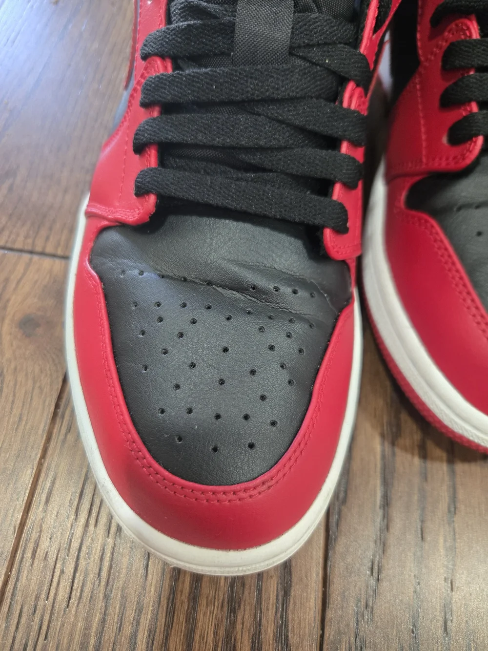 Air Jordan 1 Low Red And Black Sneakers Black and Red Size 9.5